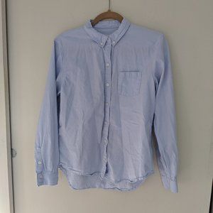Cotton Relaxed Fit Light Blue Buttondown Shirt M
